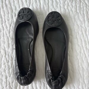 Tory Burch Black Leather Loafers